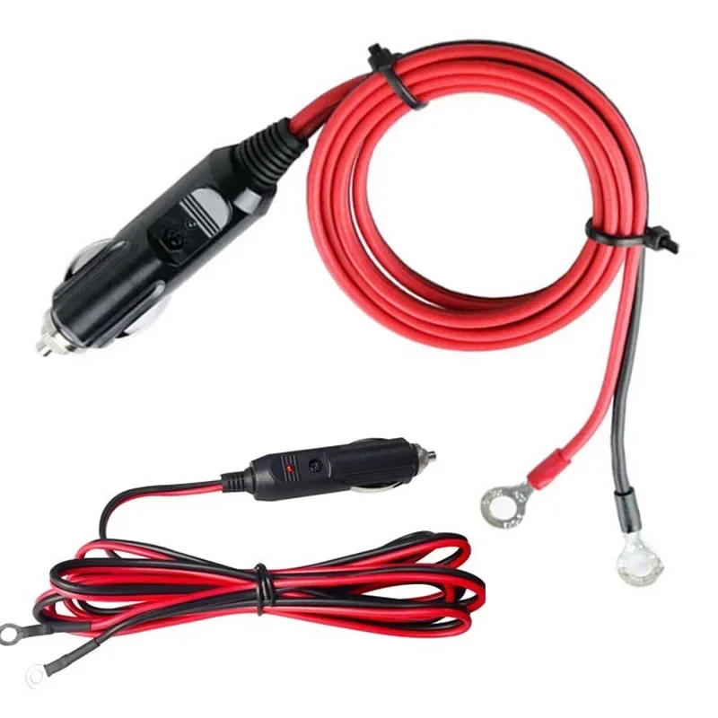 1pc 12 Volts Heavy Duty 15A Male Plug Cigarette Lighter Adapter Power Supply Cord Cord Plug Power Inverter