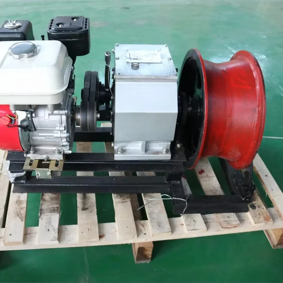 3T 5t Forest Logging Fishing Portable Hoist  Power  Engine Power Wire Rope Winch