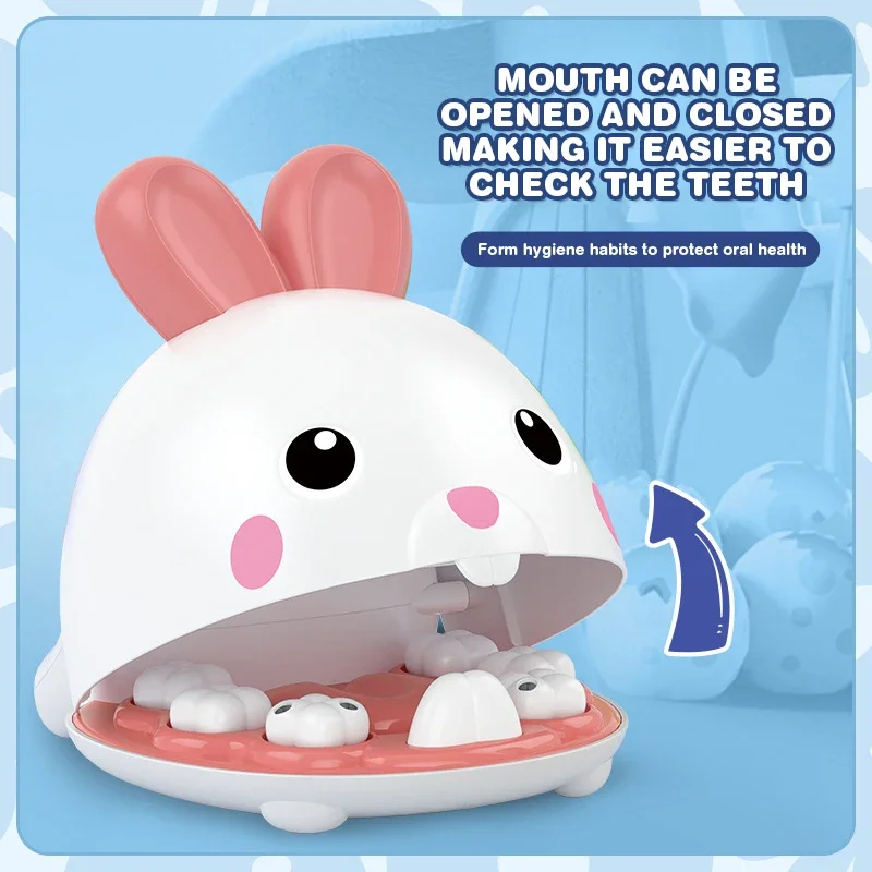Juego de herramientas para juego de imitación, juguetes, Kit de herramientas médicas para Cosplay de conejo, dentista con luz, juguete educativo preescolar, regalos para el Día de los niños