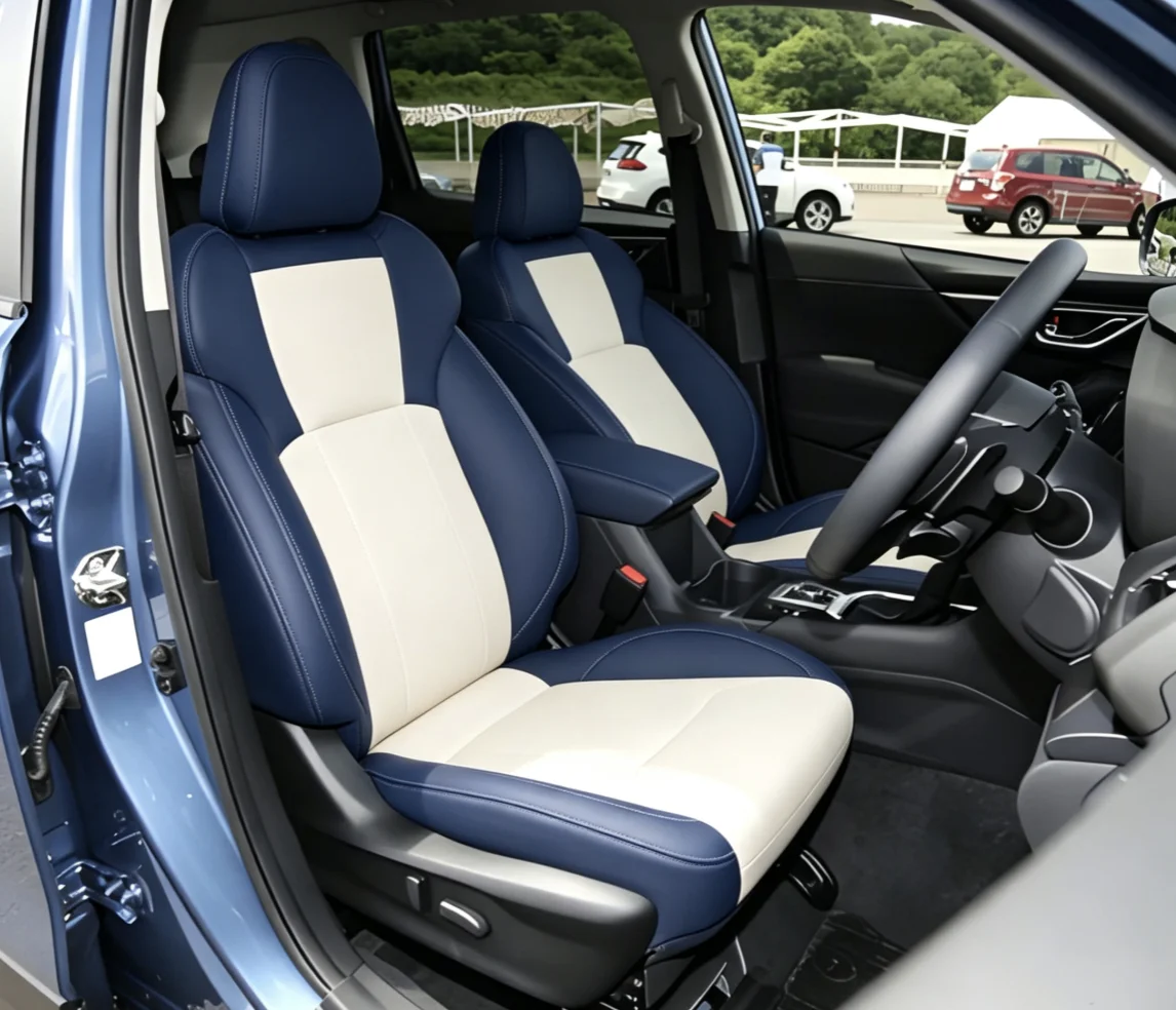 Für Subaru Forester 2019~2021 Maßgefertigte Autositzbezüge Luxuriöses Nappaleder 100% Passgenau Innenraumzubehör 360 ° Vollständige Abdeckung – Detail 5