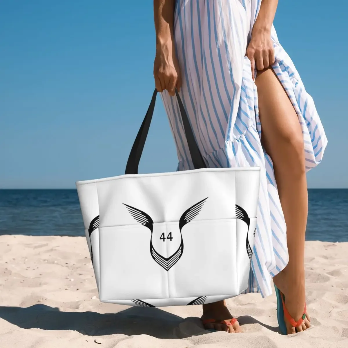 

Lewis Hamilton 44 Logo Beach Tote Bag Sport Gym Yoga Duffle Large Tote Bag Women Travel Bag Fitness bag