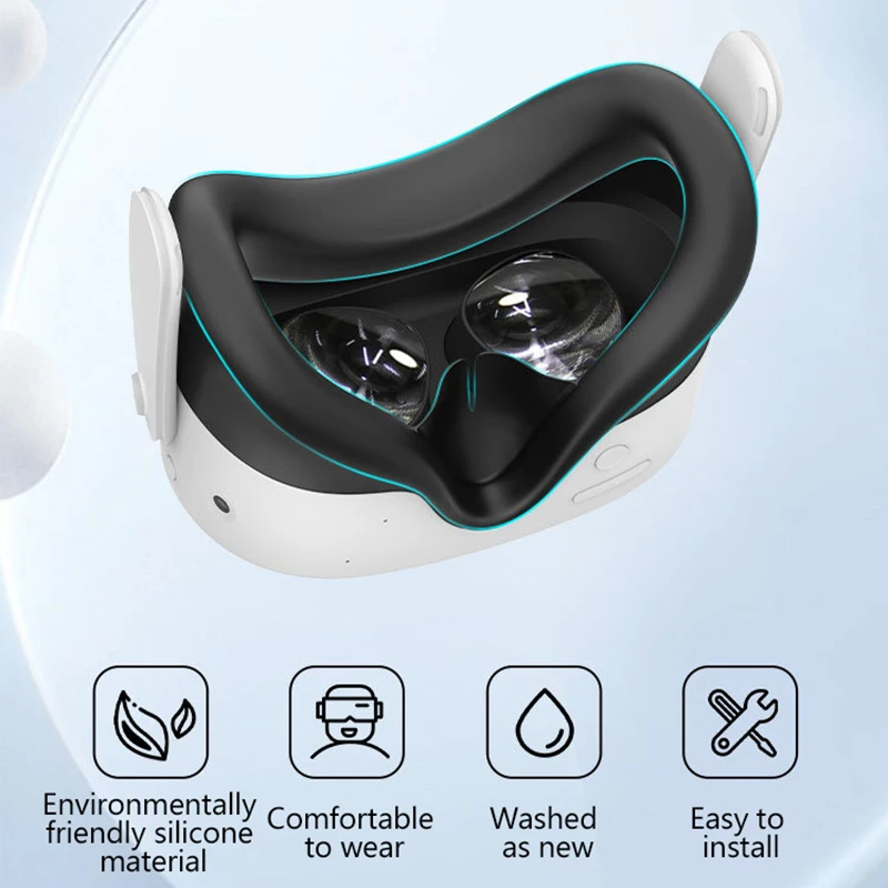 VR-гарнитура для лица, силиконовый чехол, мягкие подушечки для OculusMeta Quest 3S, аксессуары VR