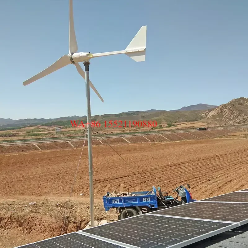 WMWMNU 5kw Wind Turbine and Solar Panel Combination System for Electricity Production