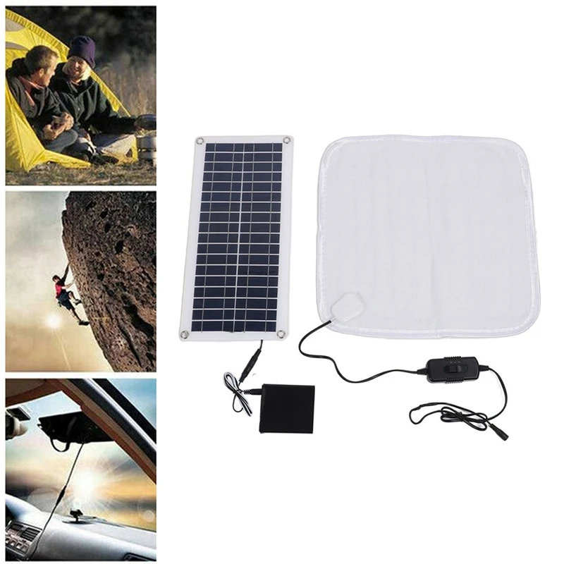TAIGH-12V 50W Solar Heating Pad For Winter - Warm Foot Pad, Pet Heating Blanket, Solar Heating Electric Blanket
