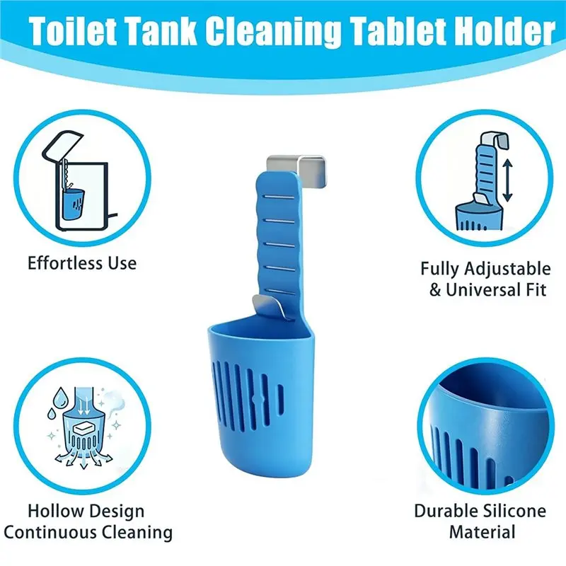Fine Workmanship Toilet Tank Cleaner Tablet Holder,Hanging Basket Drop-In