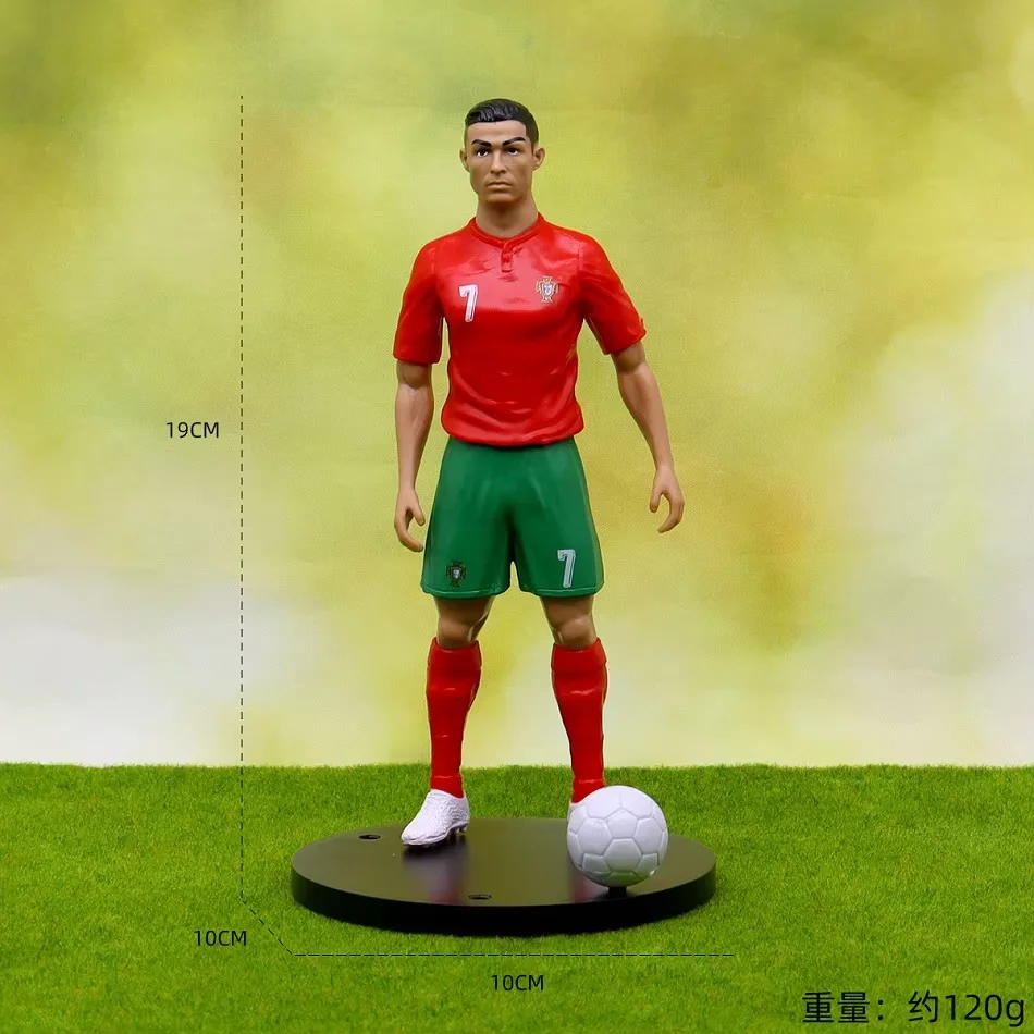 2026 Neue Fußballstar-Figuren von Ronaldo, Messi, Mbappé, Niedliche Cartoon-Actionfiguren, Auto-Zubehör, Geschenke für Fußballfans