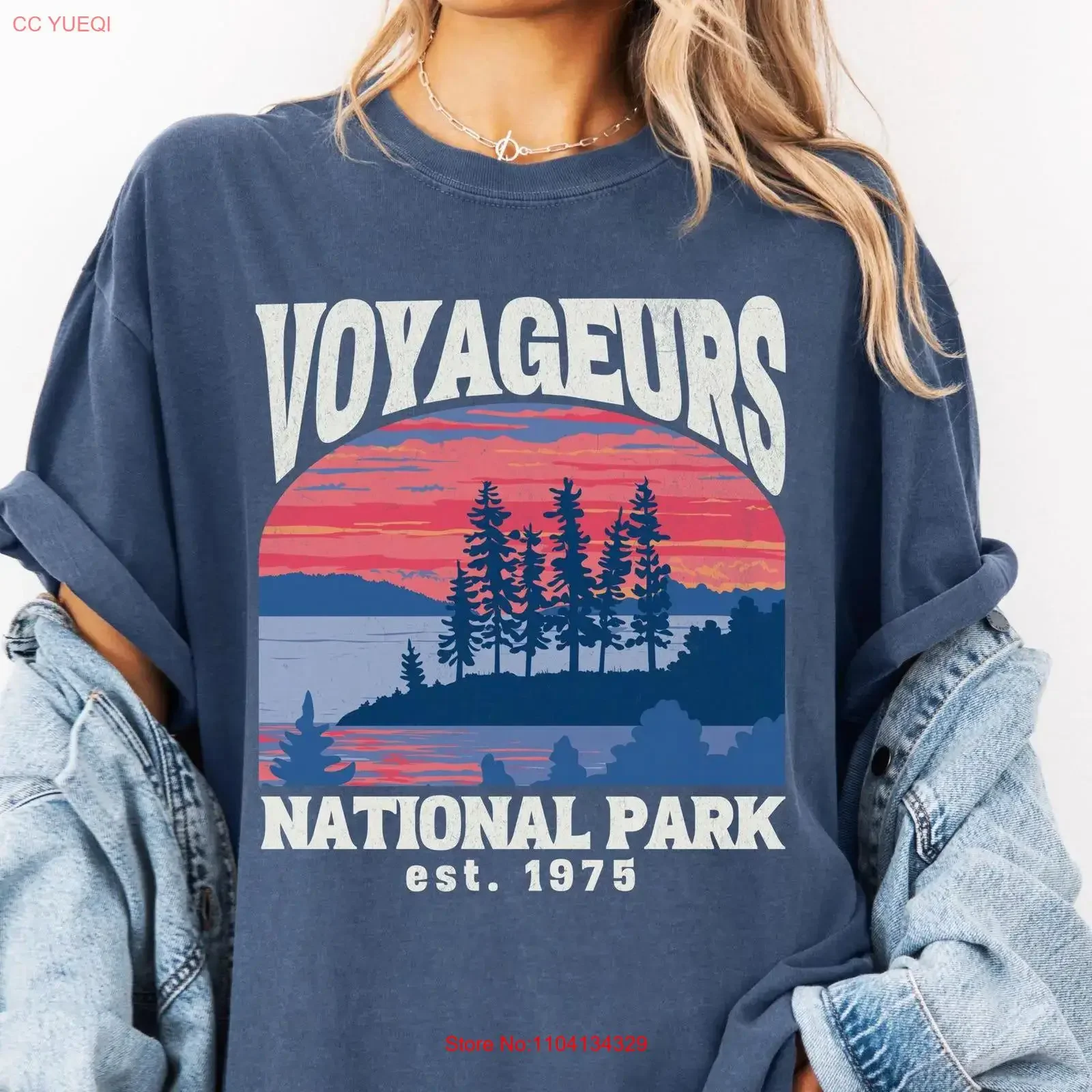 Camiseta del Parque Nacional Voyageurs, Protege nuestros parques, Granola Girl Minnesota Boundary Waters Canoe, gráfico vintage lavado y estirado