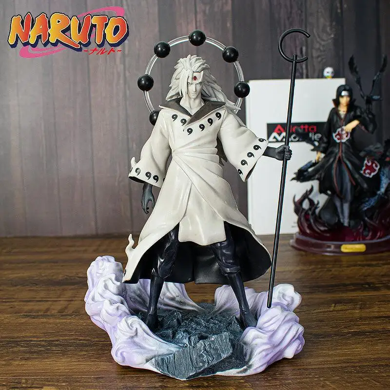 28 cm Anime NARUTO Figur Uchiha Madara PVC Figuren Rikudo Madara Modell Manga Garage Kits Spielzeug Ornamente ACG Sammlung Geschenk