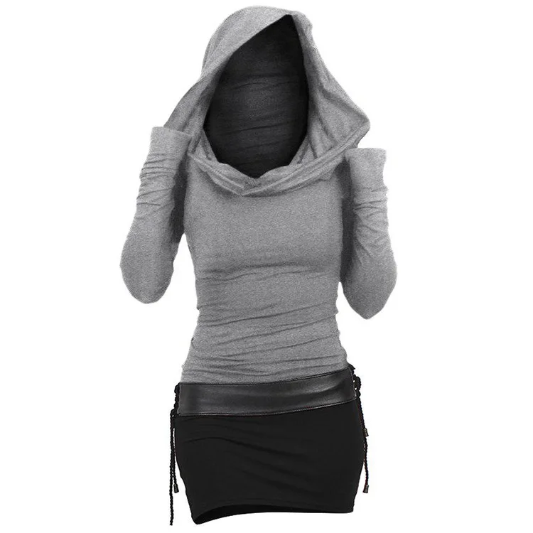2025 Big Brim Temperament Commuter Mid-waist Mid-skirt Color Matching Pullover Dress