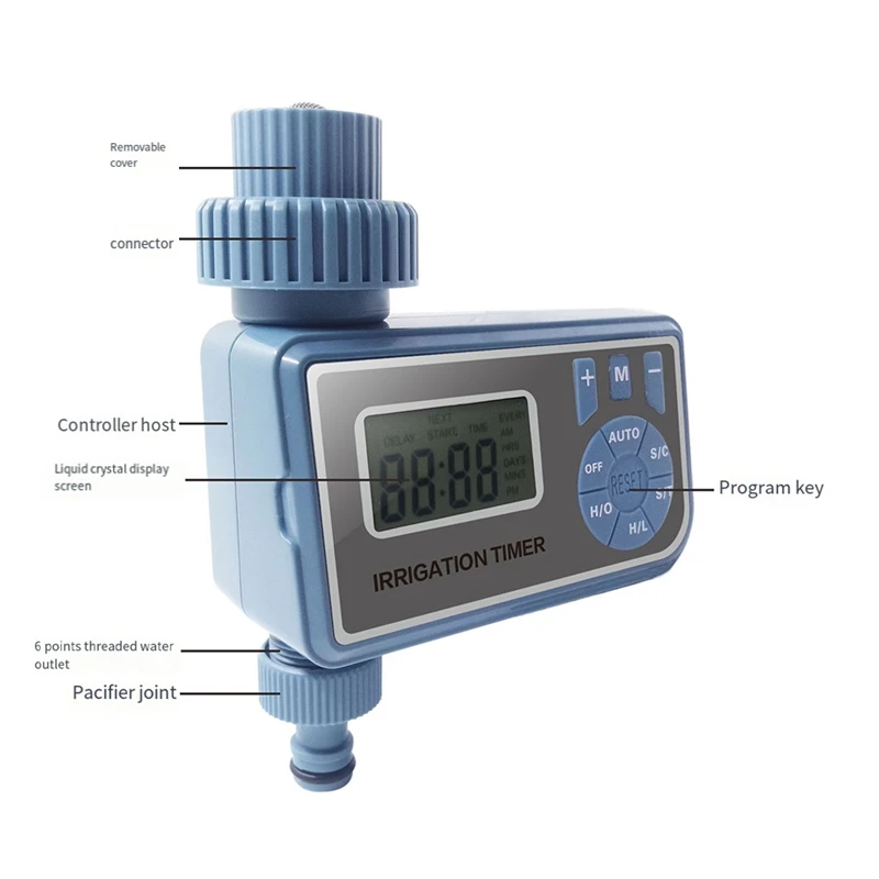 Smart Electronic Automatic LCD Display Water Timer Digital Irrigation Controller Waterproof Cover Garden Watering Pump