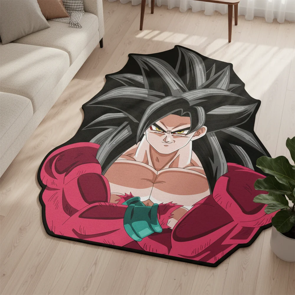 

Dragon Ball Super Saiyan 4 Goku Area Rug, Anime Manga Soft Carpet, Popular Retro Anime Home Decor Floor Mat,Gift for DBZ Fans