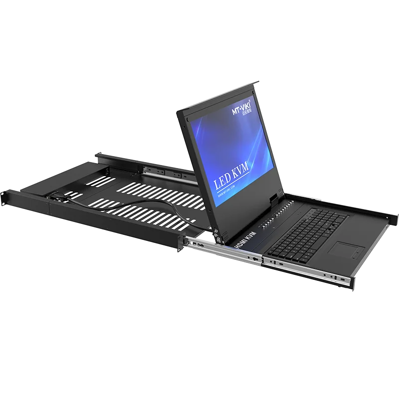 وحدة تحكم HDMI KVM مقاس 17.3 بوصة 8 منافذ، MT-VIKI 1920*1080 درج KVM لرف الخادم 1U 19 بوصة، مفتاح 17.3 بوصة LCD HDMI KVM #2