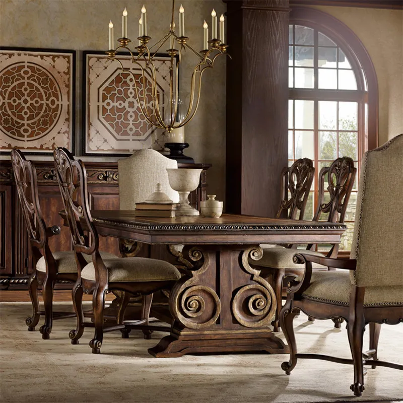 Italian Decorations Dining Table Designer Vintage Walnut Living Room Dining Table Luxury Nordic Muebles Para Hogar Furniture