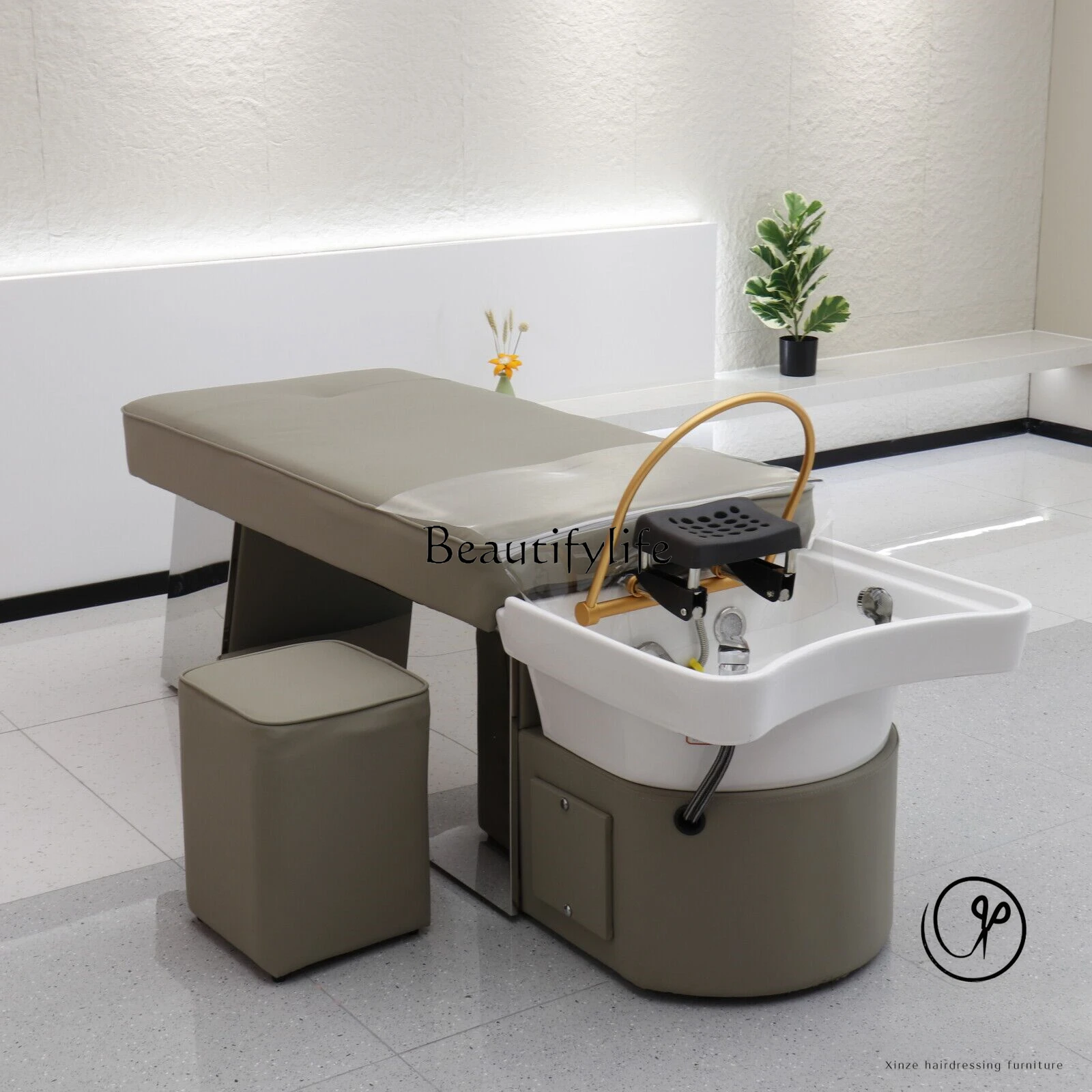 High-End Thai Shampoo Chair for Hair Salon Fumigation Water Circulation Head Treatment Bed