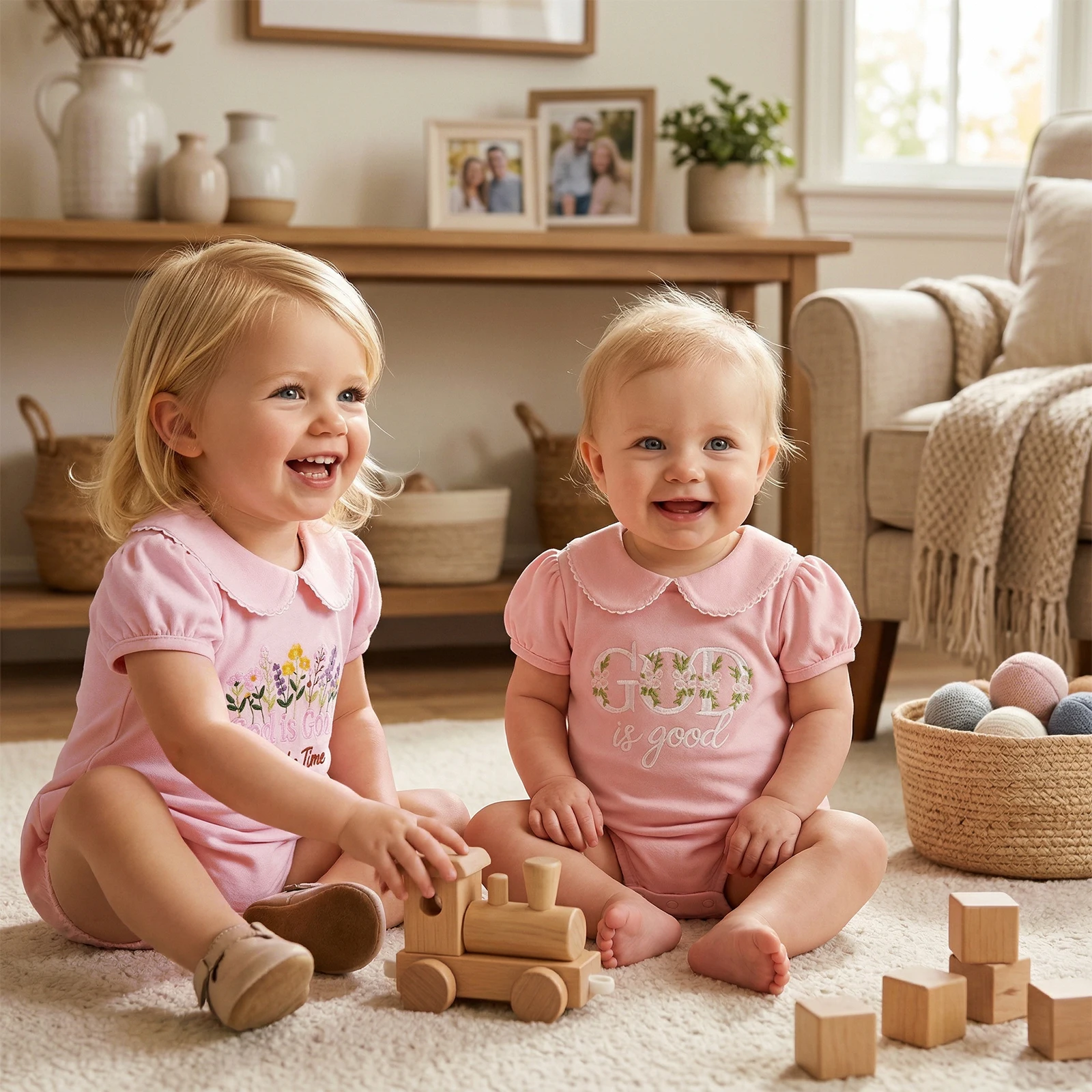 Sweet Baby Girls Rompers Letter Flower Embroidery Doll Collar Short Sleeve Infant Bodysuits Jumpsuits Sunsuits