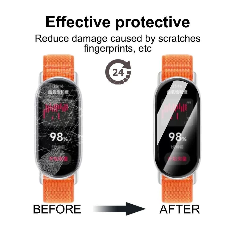 1-10PCS 9D Curved Full Coverage Anti-Scratch Clear Soft Film For Xiaomi Mi Band 9 Active Miband9 9Pro Smartband Screen Protector