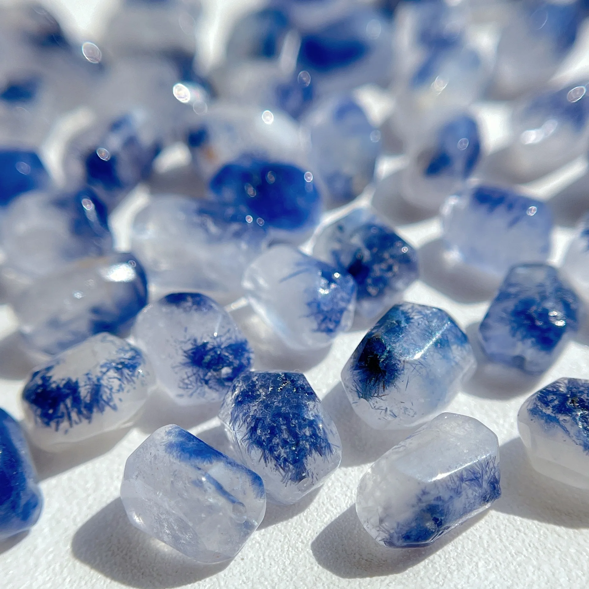 

Dumortierite blue Nuggets faceted FULL HOLE 8-12MM Wholesale for DIY jewelry necklace LOOSE BEADS