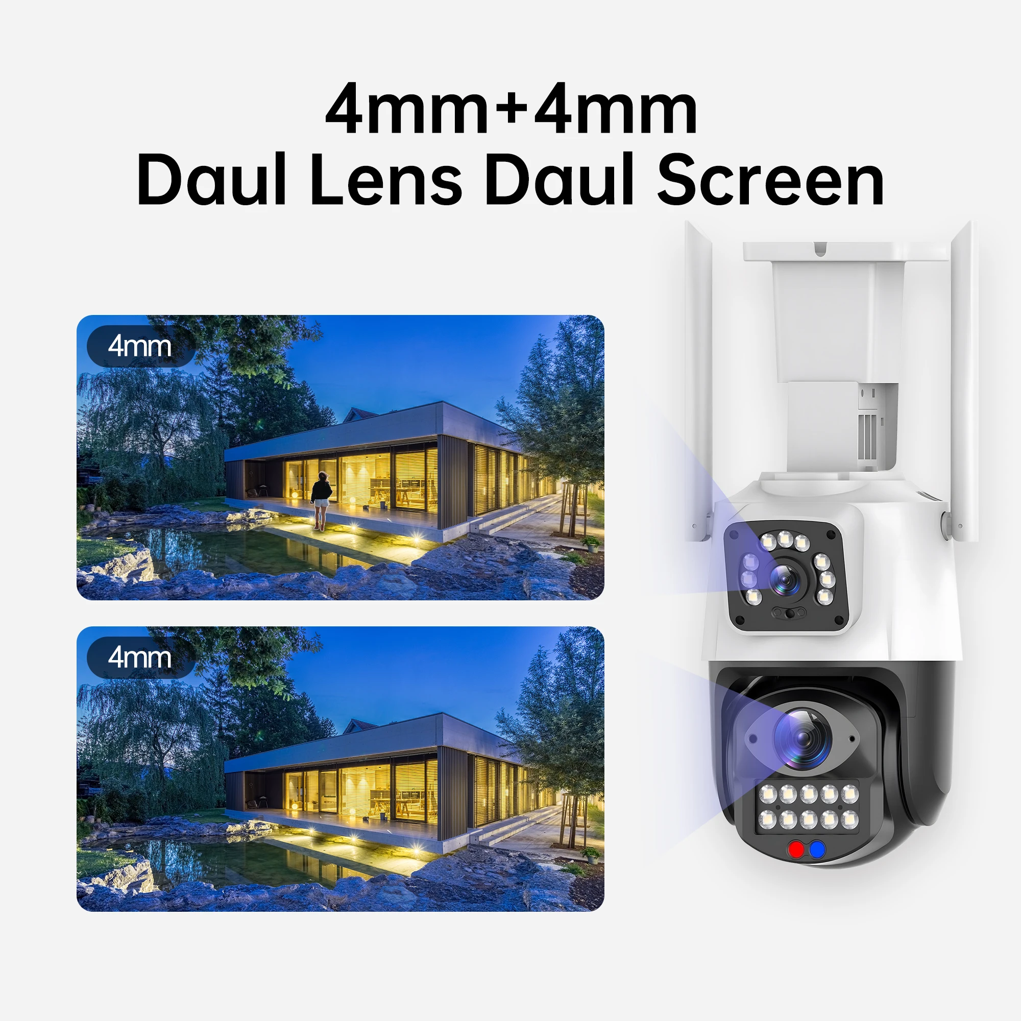 6MP 3K 4G Sim Camera Dual Lens With Dual Screen 2.4G/5.8 Wifi PTZ Outdoor Ai Human Detection IP Camera CCTV Security Protection