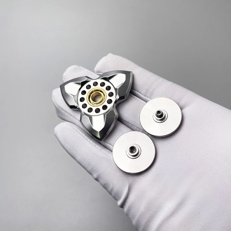 Apache EDC Mecânico de Aço Inoxidável Brinquedo de Descompressão Angular Craft de Três Páginas Giroscópio na ponta do dedo