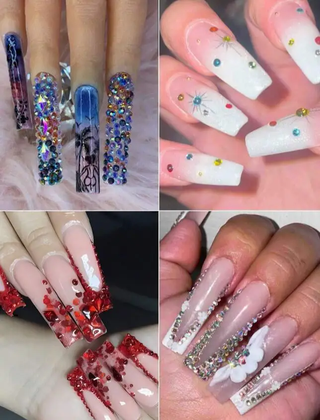 12칸(6000개) 3D 레진 네일 아트 라인스톤+도구 2mm 반짝이는 다이아몬드 네일 참 DIY 의류 휴대폰 케이스 매니큐어 액세서리