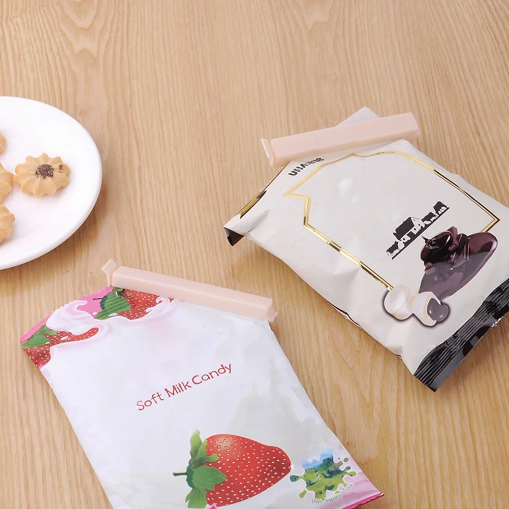 

6Pcs Bright Color Fresh Sealing Clips Plastic Bag Clamp Snack Milk Powder Salt Oatmeal Food Sealer Sealing Clips