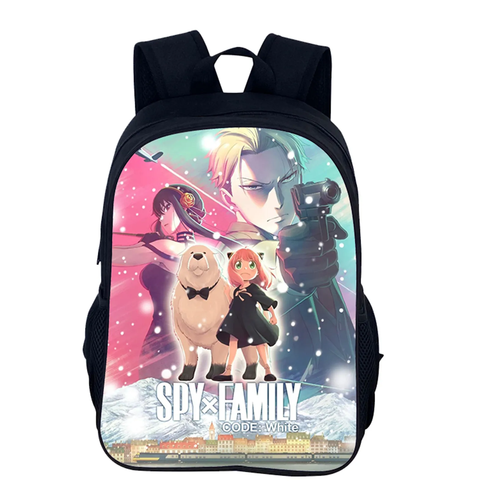 

Student Canvas School Bookbag,SPY×FAMILY Cartoon Fashion Backpack Daily Use Durable Lightweight Knapsack