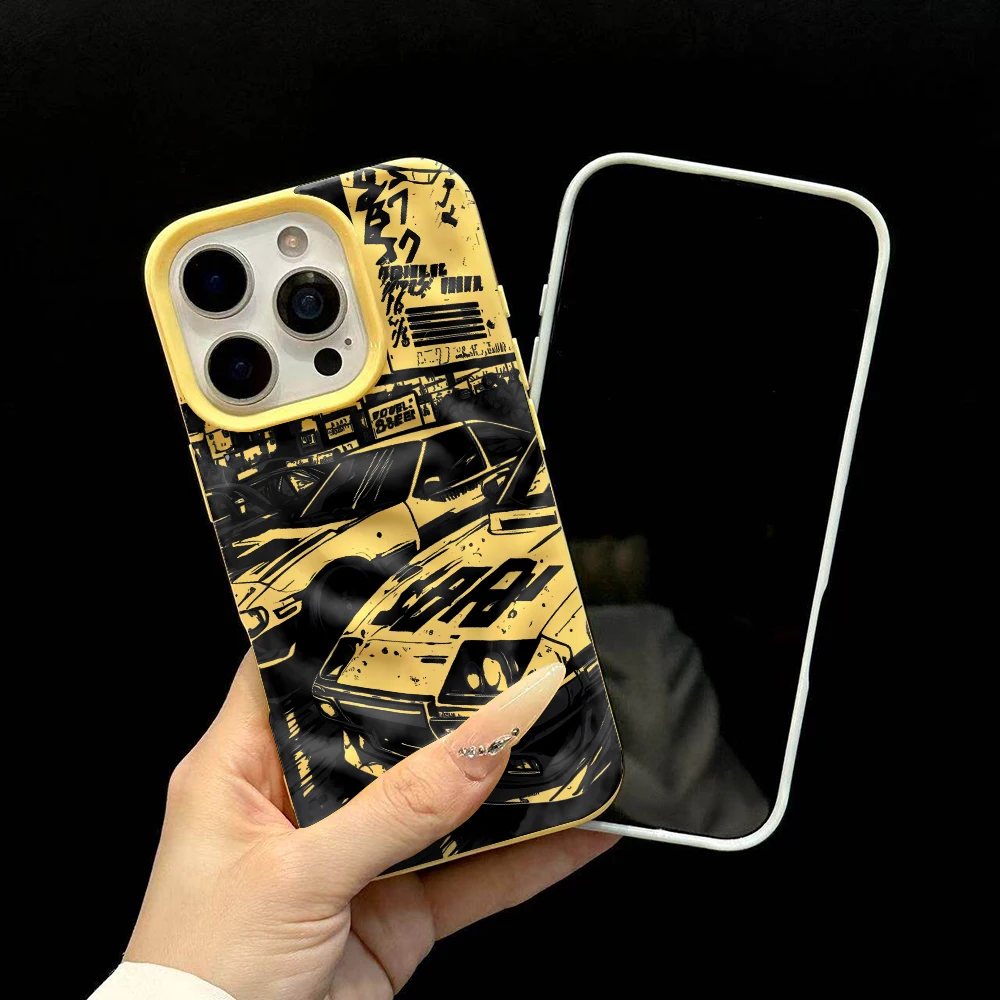 Stilvolle Handyhülle mit Straßenrennmuster für iPhone 17 16 15 14 13 12 11 Pro Max 14 Plus 17Air Falten-Wellen-Design Weiche Silikonhülle – Detail 6