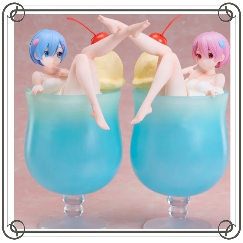 

Re:ZERO - Starting Life in Another World Action Figure Rem Ram Anime Cute Cartoon Creativity Cream Soda Modeling Ornament