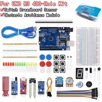 400 Tie-points Breadboard DIY Project Starter Kit For Arduino UNO R3 Kit Electronic DIY Kit Electronic Component Set With Box