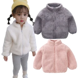 1 -5 Years Double Sided Plush Winter Warm Jacket For Girls And Boys Autumn Children Clothes Birthday Present Outerwear Coats