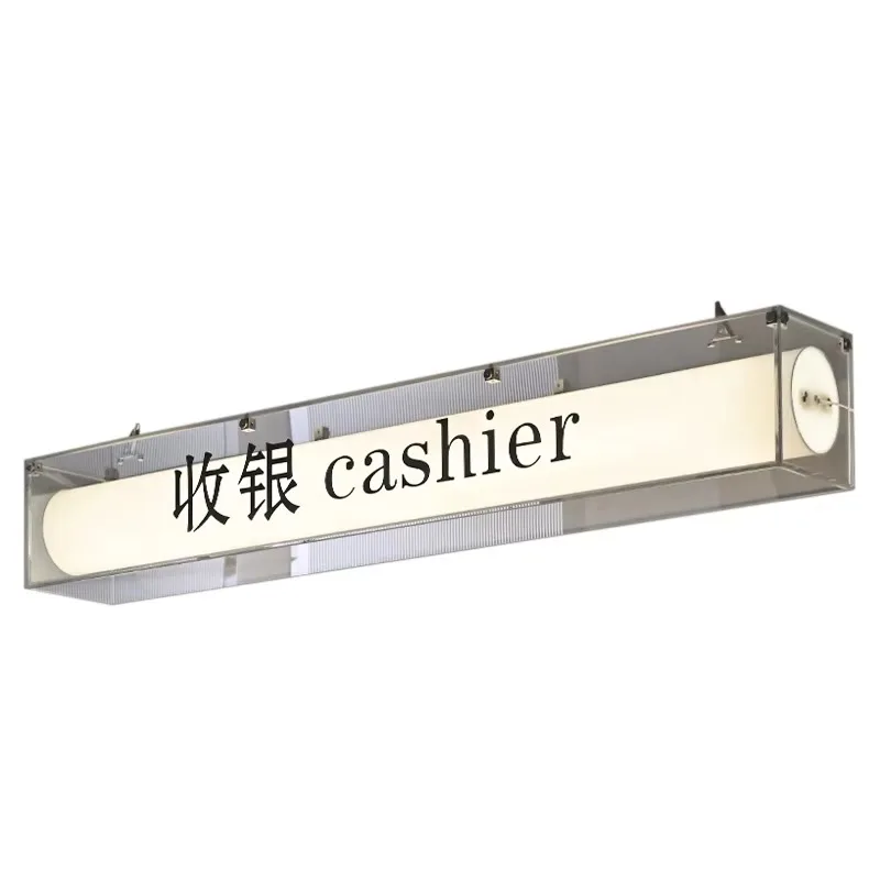Bar ceiling acrylic light box custom clothing store advertising signs hanging door signs