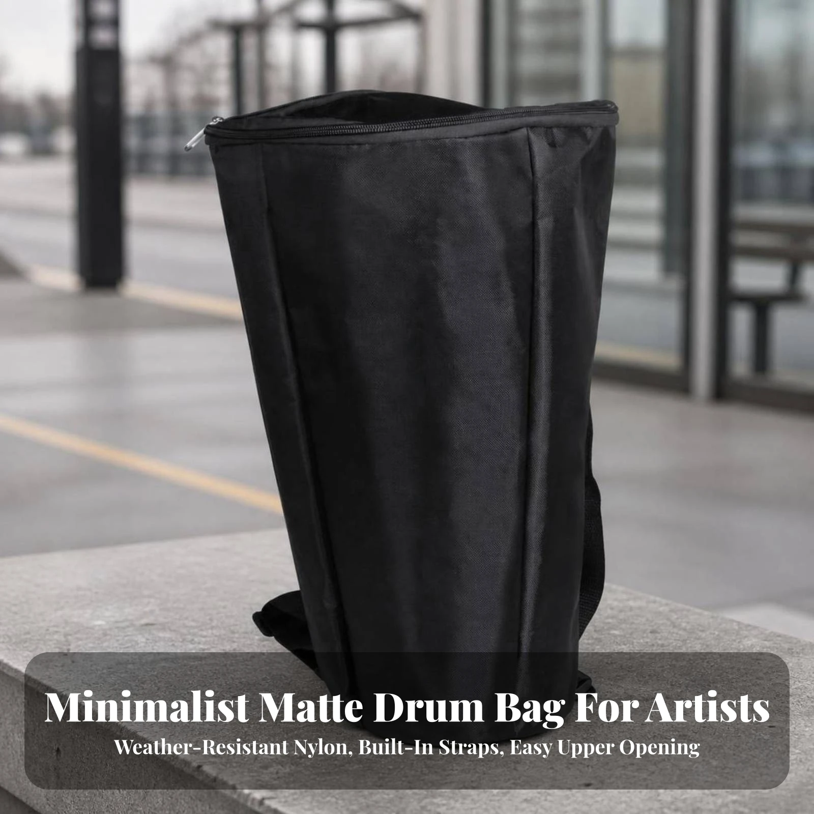 Drum Carry Bag Lightweight African Drum Bag Waterproof Water-Resistant for Drummers, Travel, Performances