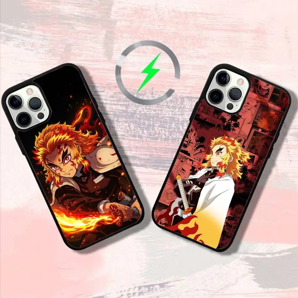 

R-Rengoku Kyojuros Phone Case For iPhone 17,16,15,14,13,12,11,Pro,Max,Plus,Mini,SE4,E Magnetic Magsafe Wireless Charging