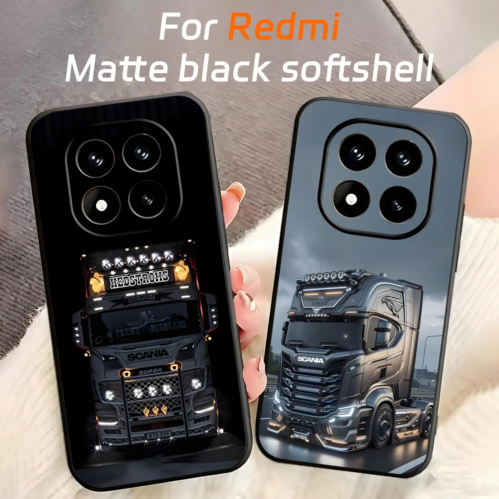 

truck Phone Case For Redmi Note15 14 13 12 11Pro Plus 5G 14C A3 Soft Black Phone Cover