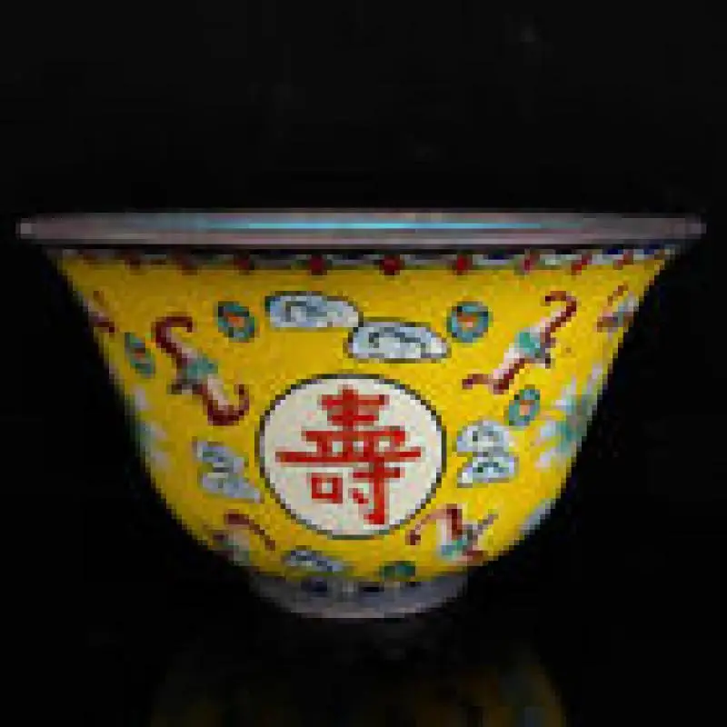 

Chinese Antique Cloisonne Flowers Pattern Longevity Cup Qian Long Mark