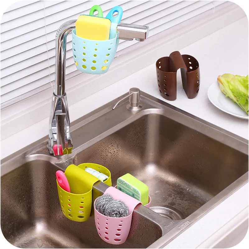 Kitchen Tools Kitchen Sink Saddle Style Double Silicone Sponge Holder Sink Rack Storage Organizer Soap Kitchen Gadgets