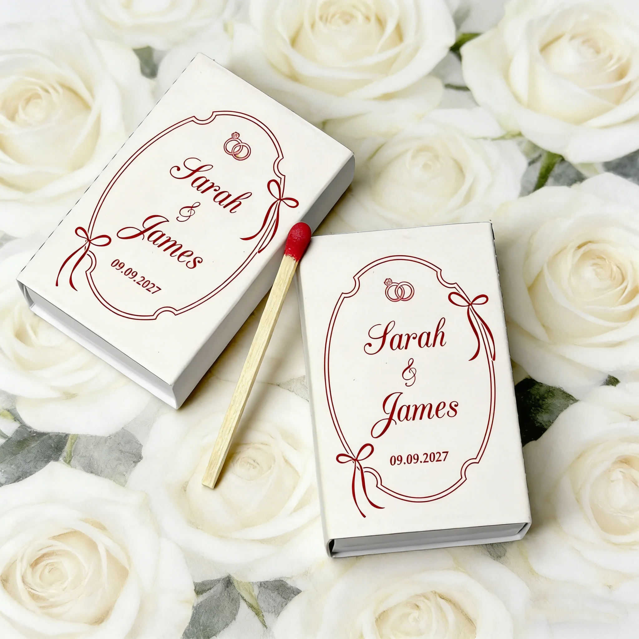 personalized-red-wedding-matchboxes-for-sparkler-send-off-custom-favors-for-guests-reception-decor
