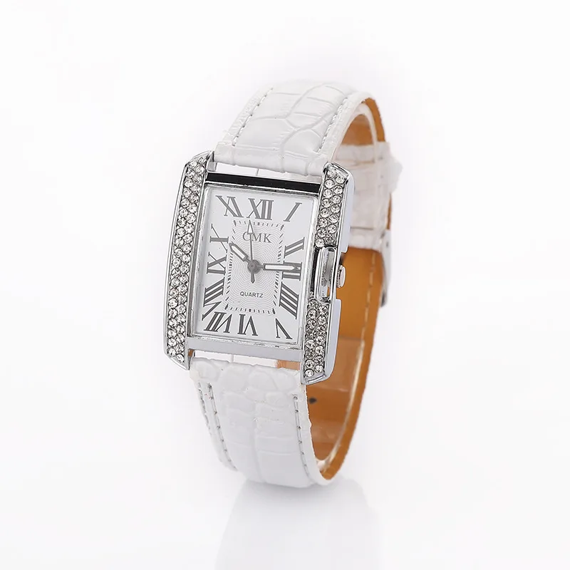 ファッション女性クォーツ時計長方形正方形オロロジオレディース高級ローマ数字ダイヤモンドビジネス腕時計クラシック時計
