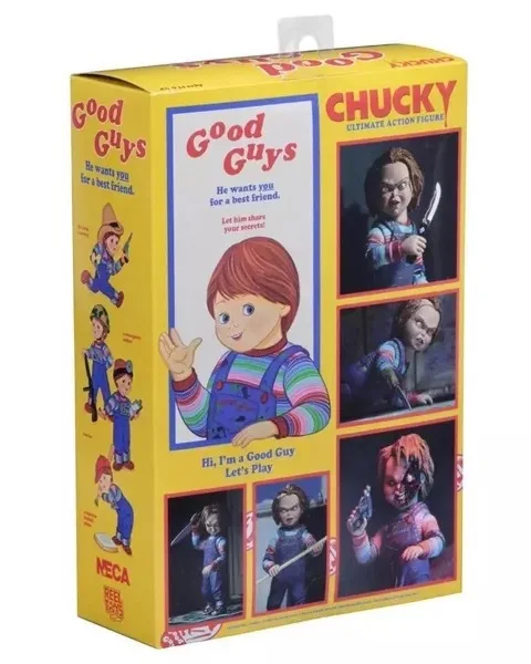 Neca Chucky Good Guys 액션 피규어 그는 당신이 가장 친한 친구가 되기를 원합니다 어린이 놀이 Chucky Figure 장난감 인형 크리스마스 선물