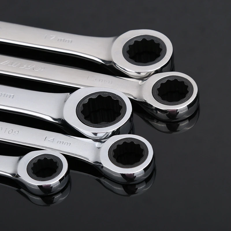 72 teeth precision ratchet wrench double quick opening wrench automotive maintenance hardware tool double end universal handle