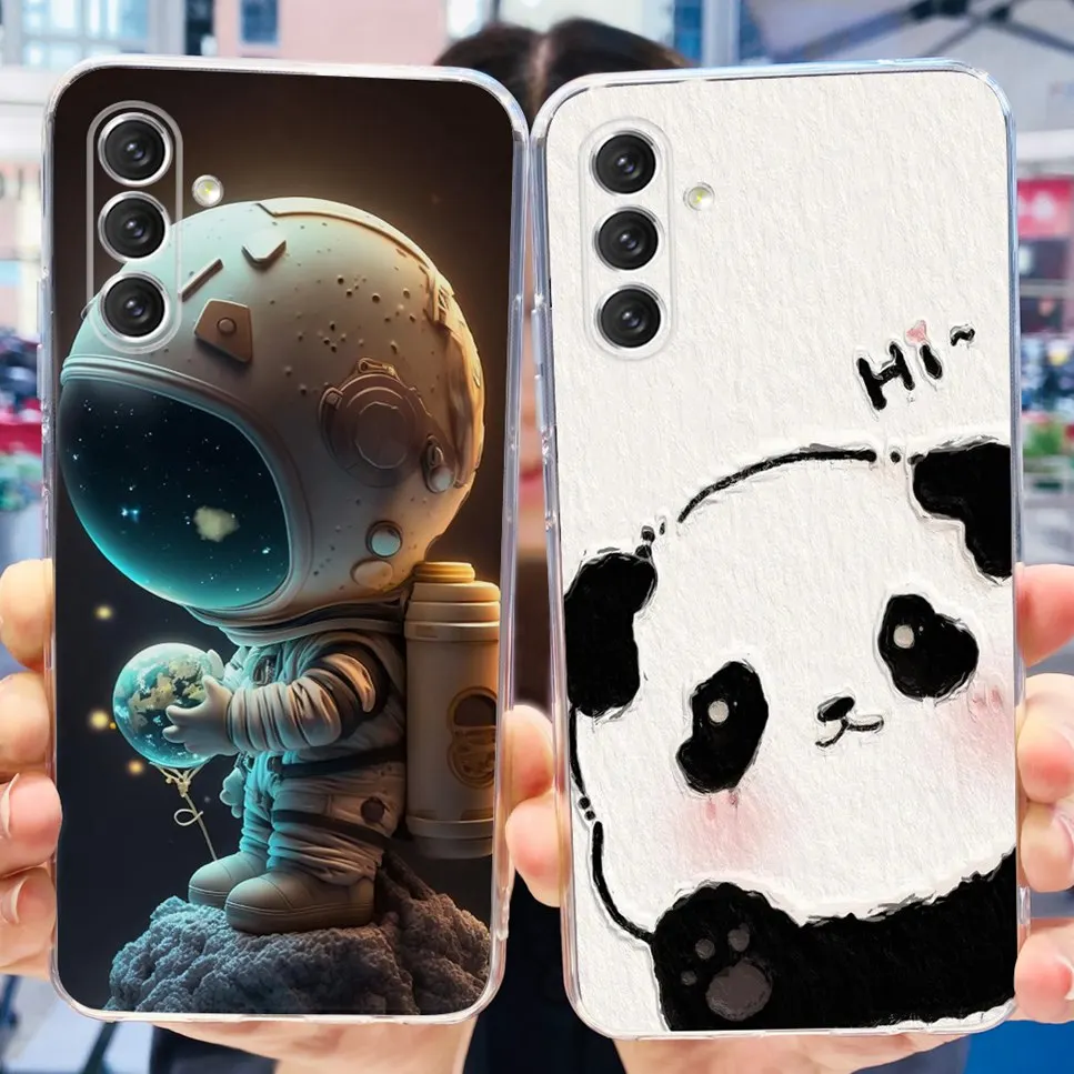 For Samsung A13 A14 5G Case Cartoon Panda Astronaut TPU Soft Silicone Cover For Samsung Galaxy A13 6.5