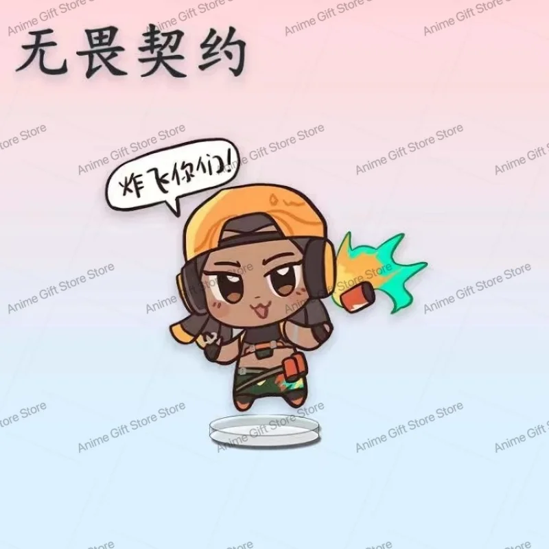 10cm Game Valorant Desktop Exquisite Decorative Stand Ornaments Made of Acrylic, Cute Q-Version Figurines view 3