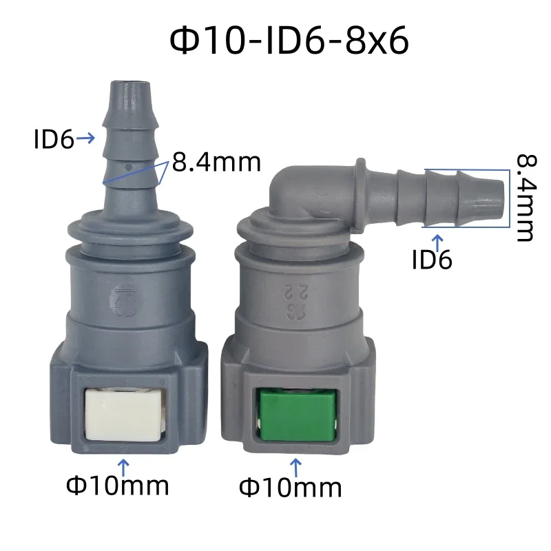 10mm ID6 Auto-Kunststoff-Verbindungsstück Kraftstoffleitung Schnellkupplung Kraftstofffilter für Peugeot und Citroen 2 Stück pro Set – Detail 1