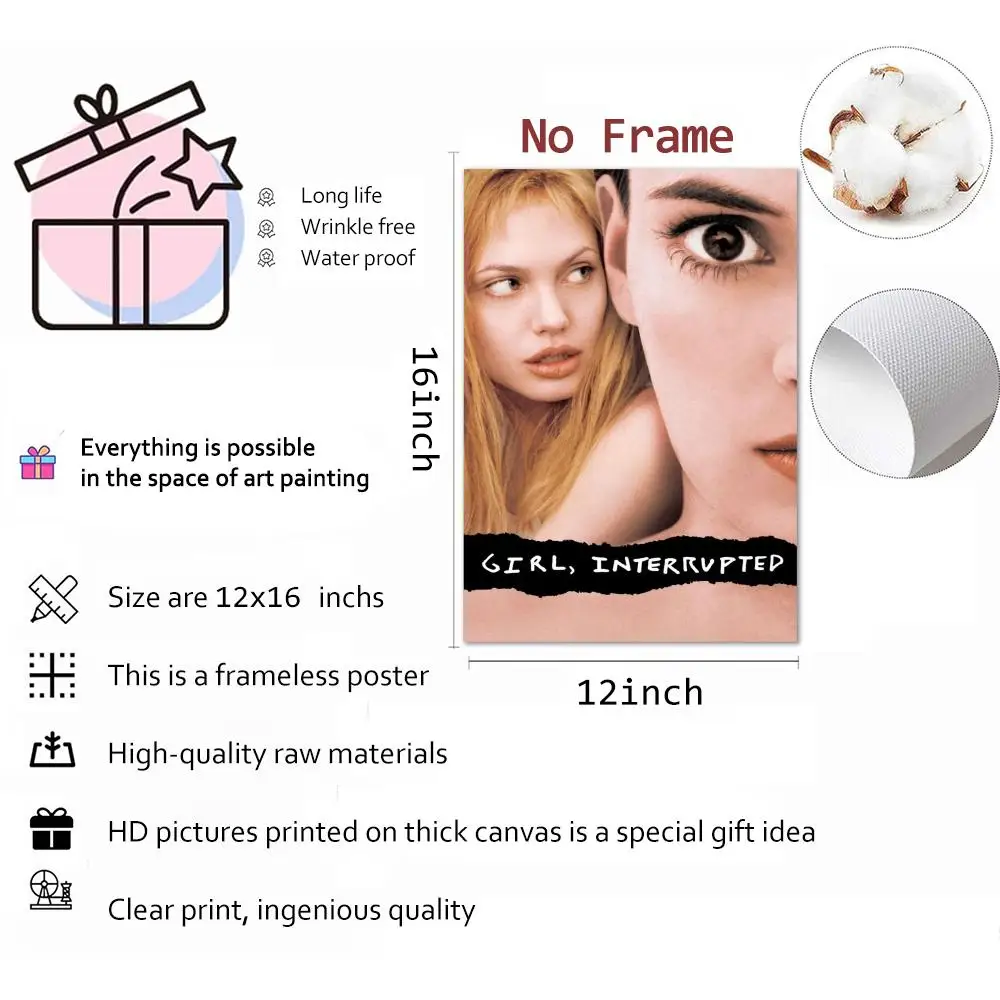 ملصق قماشي للخط للفيلم المتقاطع للفتيات: خالي من التجاعيد ومقاوم للماء ومتين لجميع الفضاء لتزيين الحائط #6