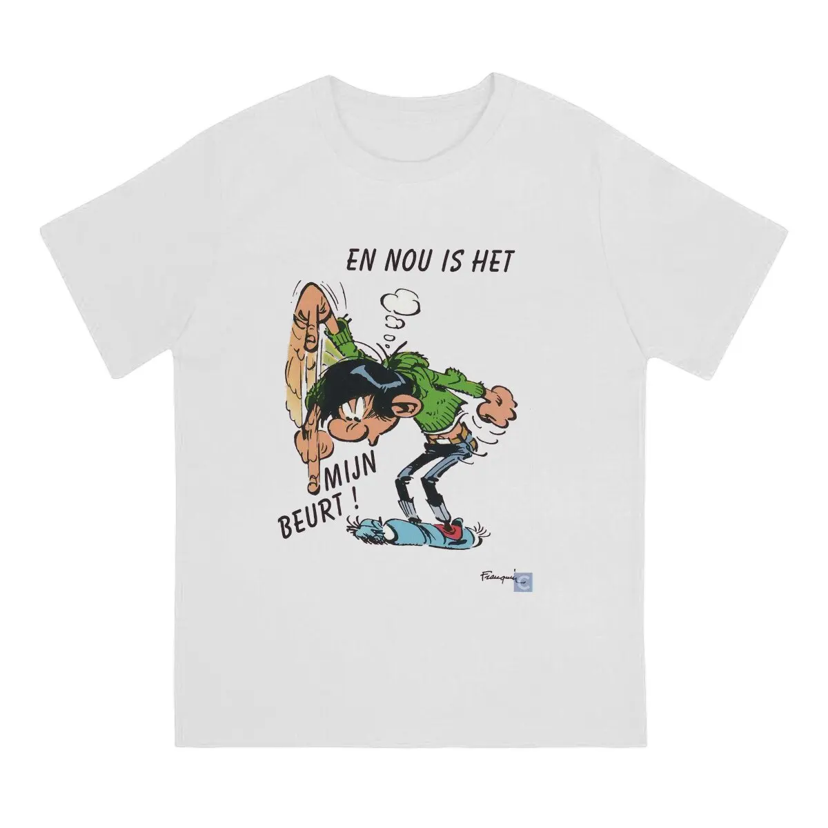 Mijn Beurt Special TShirt Gaston Lagaffe Comics Casual T Shirt Newest Stuff For Adult