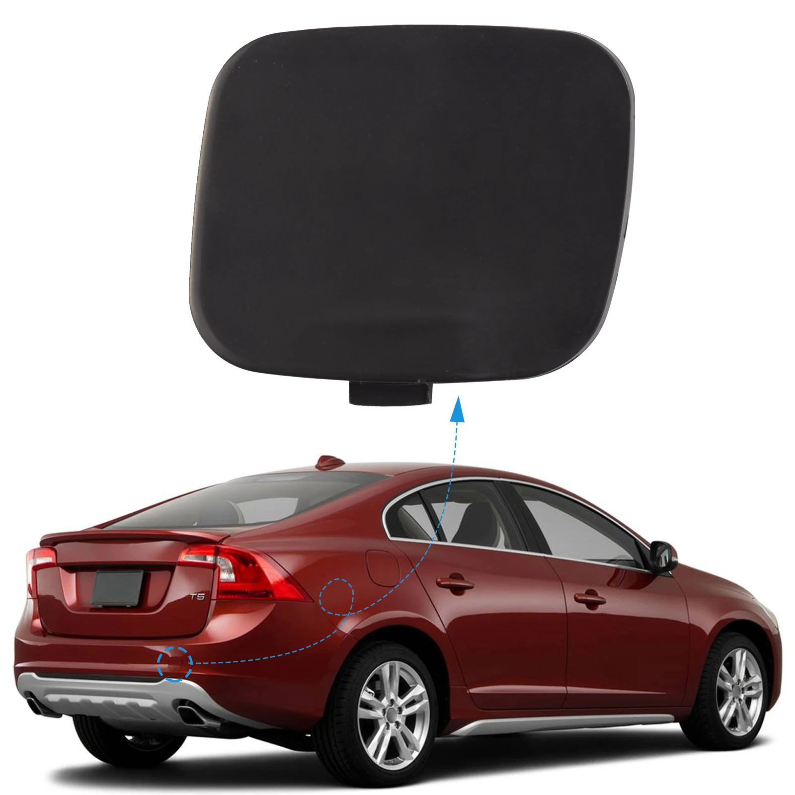 

Rear Bumper Tow Hook Cover Cap Fit For VOLVO S60 Accessories 2011 2012 2013 2014 2015 2016 2017 2018 39802591 30795029