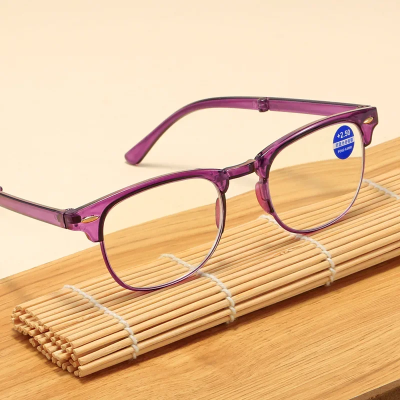 High Quality HD Lens Reading Glasses for Men Women Fashion Half Frame Presbyopia with Glasses Box Classical Folding Eyeglasses