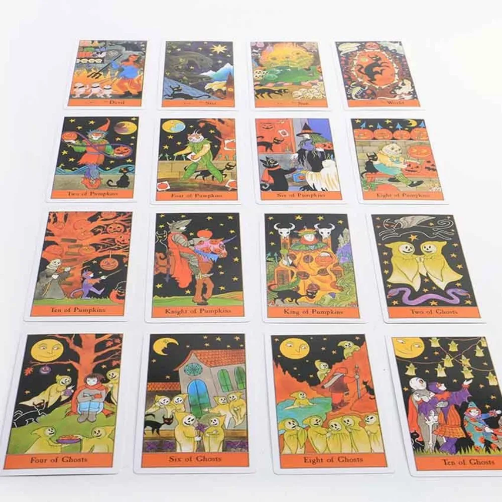 11.3x6.3cm The Halloween Tarot Deck Card Game Paper Manual