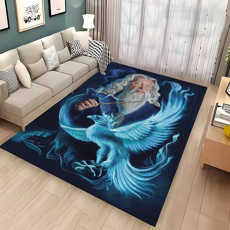 Harry Potter Ravenclaw Eagle Carpet,Living Room and Bedroom Household Items,Children's Room Sofa Mat,Doormat Floor Anti-slip Rug