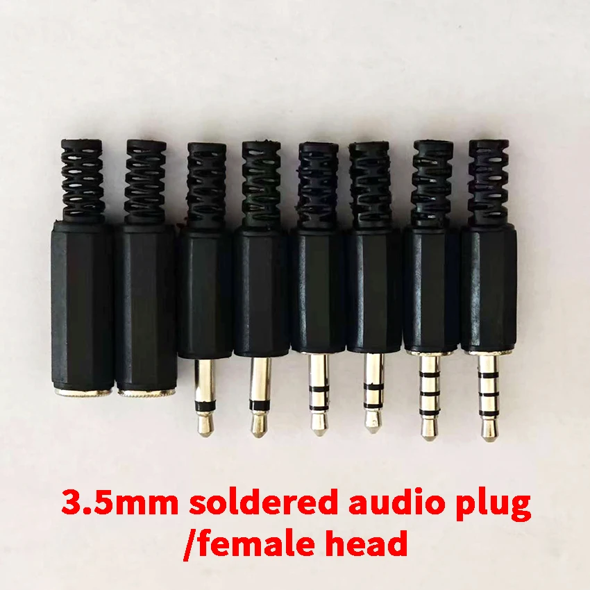 

2PCS 3.5mm Audio Male Plug 3.5 Jack 2,3,4 Sections soldered audio Plug For Microphone Headphone Connector Earphone Socket Female